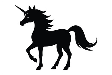 unicorn silhouette vector