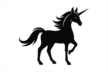 unicorn silhouette vector