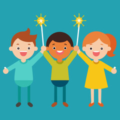 happy children in the park