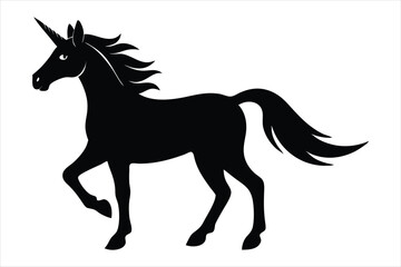 unicorn silhouette vector