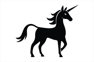 unicorn silhouette vector