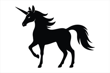unicorn silhouette vector