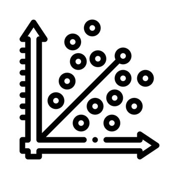 scatter plot line icon