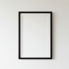 Simple rectangular frame hanging against isolated on white background