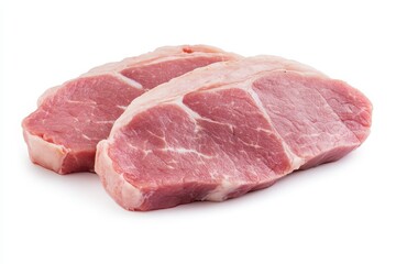 Roast pork loin slices close up highlighting the tender and juicy texture, perfect for culinary and food content