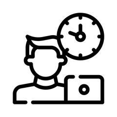 clock line icon
