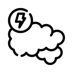 brain stress line icon