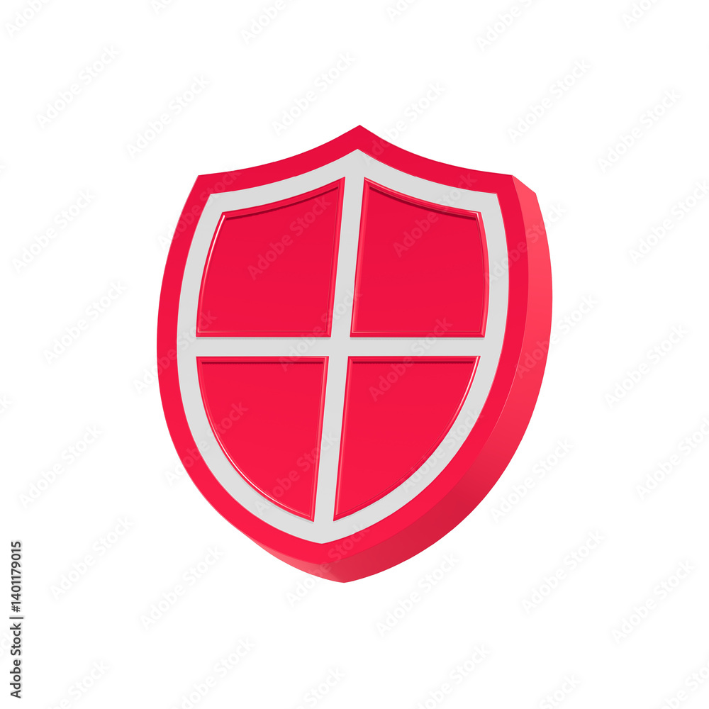 Poster firewall icon 3d rendering realistic