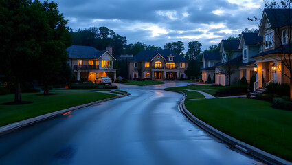 Obraz premium house in the night