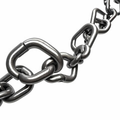 Metal chains isolated on white background 
