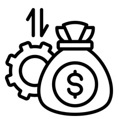 Budget Adjustment  Icon Element For Design	