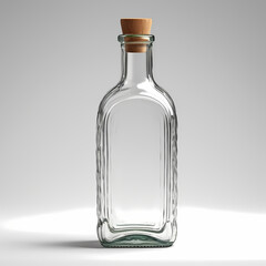 Retro glass bottle isolated  