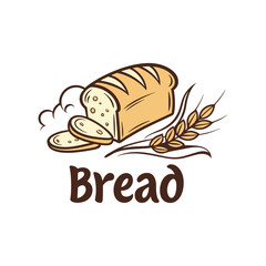 bread logo design vector 