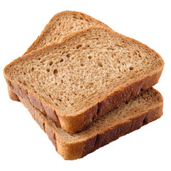 Slices of Whole Wheat Bread with Transparent Background