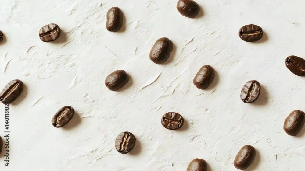 Poster coffee beans arranged on a textured surface for a warm and inviting culinary background