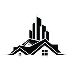 Fototapeta premium roof real estate logo