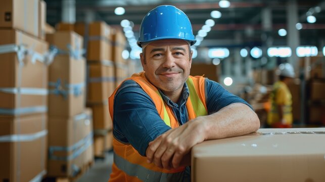 The worker in the warehouse