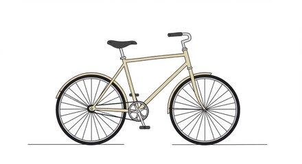 Fototapeta premium Minimalist Line Art Bicycle Drawing