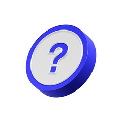 question mark con 3d rendering faq symbol