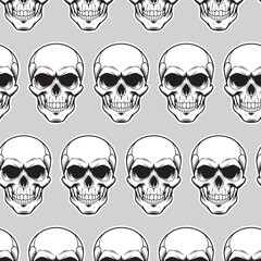 A skull with a skull and a black background with spots