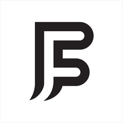 Unique Trendy Geometric Simple Logo Design Letter F