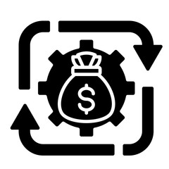 Working Capital  Icon Element For Design	