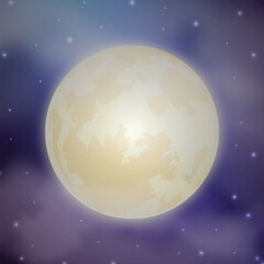 Defocused moon background moon stars