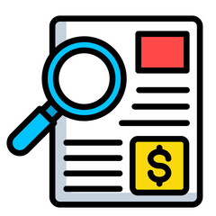 Financial Audit  Icon Element For Design	