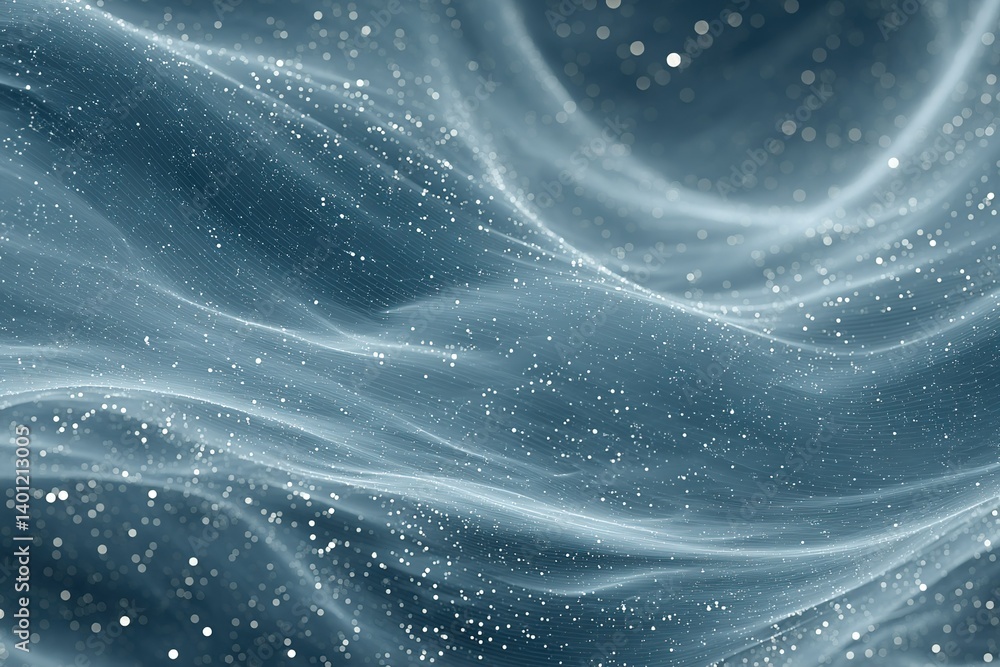 Poster soft flowing waves of delicate particles create a serene atmosphere in this mesmerizing abstract com
