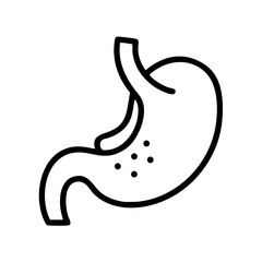 Fototapeta premium Stomach Icon, Outline Style