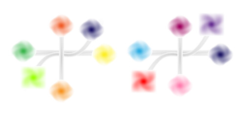 Abstract  Set of views modern Molecular model of Ammonia, digital Ammonia molecule, illustration.