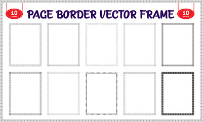 Border frame vector design elements for blank pages