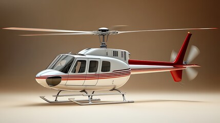 Fototapeta premium Modern Helicopter in Studio Setting
