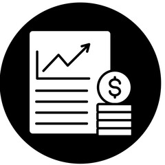 Financial Reporting  Icon Element For Design	