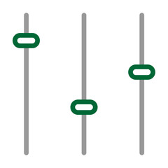 Options Vector Line Dark Green Grey Icon Design