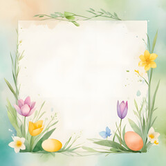 Captivating Easter Background with Large Copyspace – Ultra-Crisp, Minimalist Pastel Design for Creative Marketing, Commercial Use & Seasonal Branding