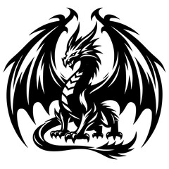 tattoo, vector, dragon, animal, illustration, tribal, symbol, black, silhouette, art, head, design, cartoon, bird, sign, nature, wild, monster, logo, tiger, lion, wolf, teeth, mascot, wildlife