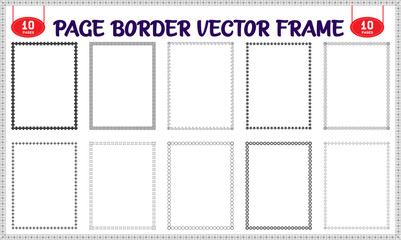 Border frame vector design elements for blank pages