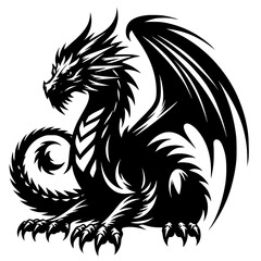 tattoo, vector, dragon, animal, illustration, tribal, symbol, black, silhouette, art, head, design, cartoon, bird, sign, nature, wild, monster, logo, tiger, lion, wolf, teeth, mascot, wildlife