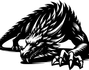 tattoo, vector, dragon, animal, illustration, tribal, symbol, black, silhouette, art, head, design, cartoon, bird, sign, nature, wild, monster, logo, tiger, lion, wolf, teeth, mascot, wildlife