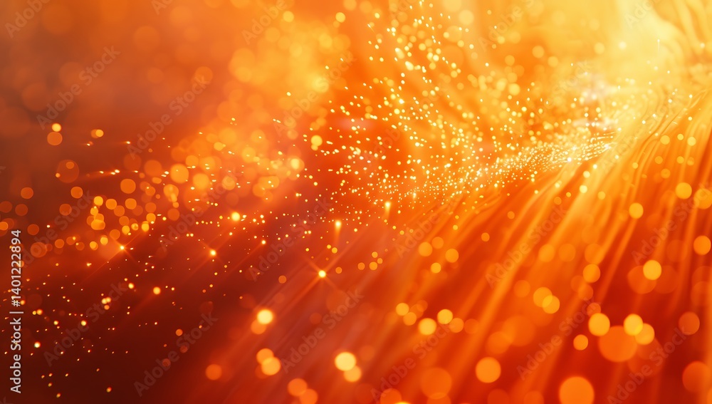 Aufkleber golden burst of light: a captivating display of shimmering golden light, radiating with warmth and e