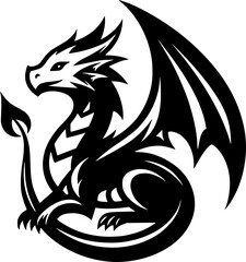 tattoo, vector, dragon, animal, illustration, tribal, symbol, black, silhouette, art, head, design, cartoon, bird, sign, nature, wild, monster, logo, tiger, lion, wolf, teeth, mascot, wildlife