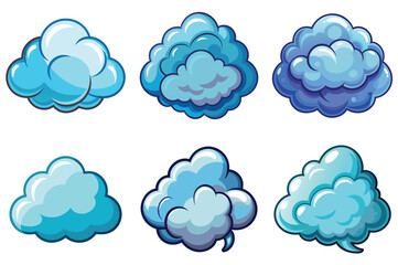 Obraz premium Cloud vector illustration isolated on white background.