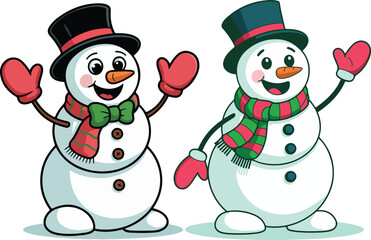 Cartoon  Snowman Vector