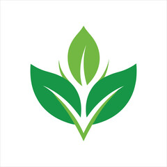  Minimalist Leaf Logo Design Clean Vector Icon on White Background