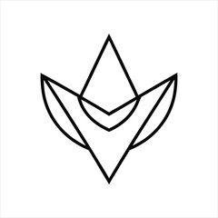 Fototapeta premium Modern Minimal Logo Black and White Vector Line Illustration
