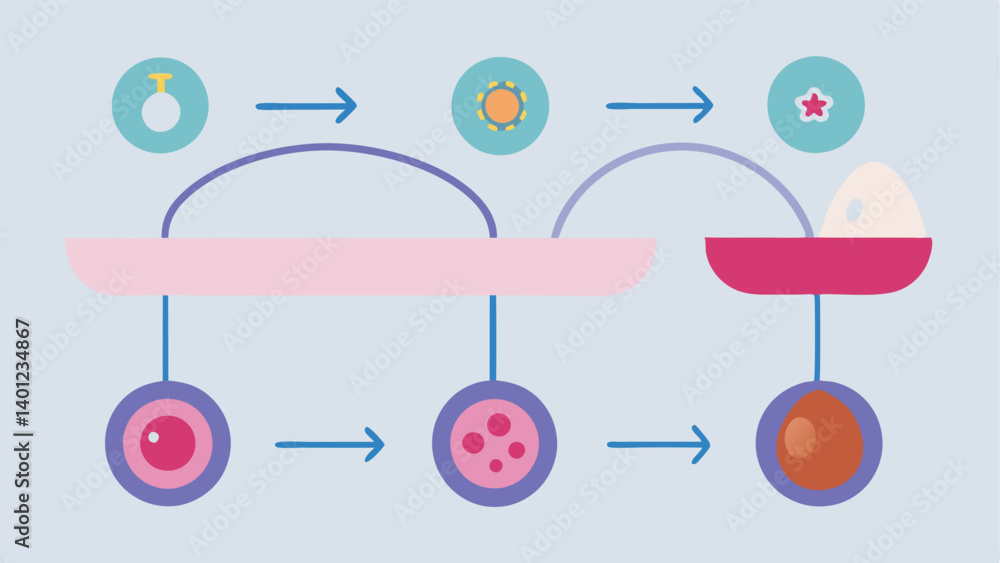 Poster chart of benefits illustrate a simple flowchart showing how exosomes support elastin and collagen pr