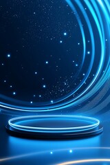 Futuristic Blue Product Display