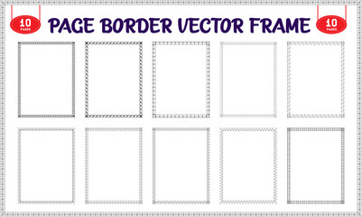 Border frame vector design elements for blank pages