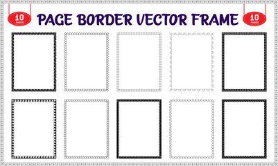Border frame vector design elements for blank pages